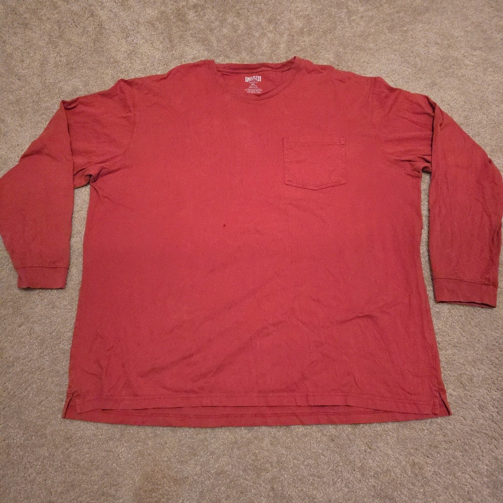 Duluth Trading Co Shirt Mens 3XL Orange Longtail T Crew Neck Long Sleeve Tee